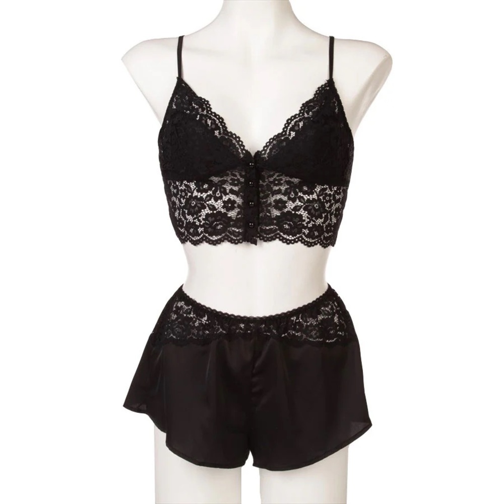 Cinema Etoile Lace Bralette with short set
